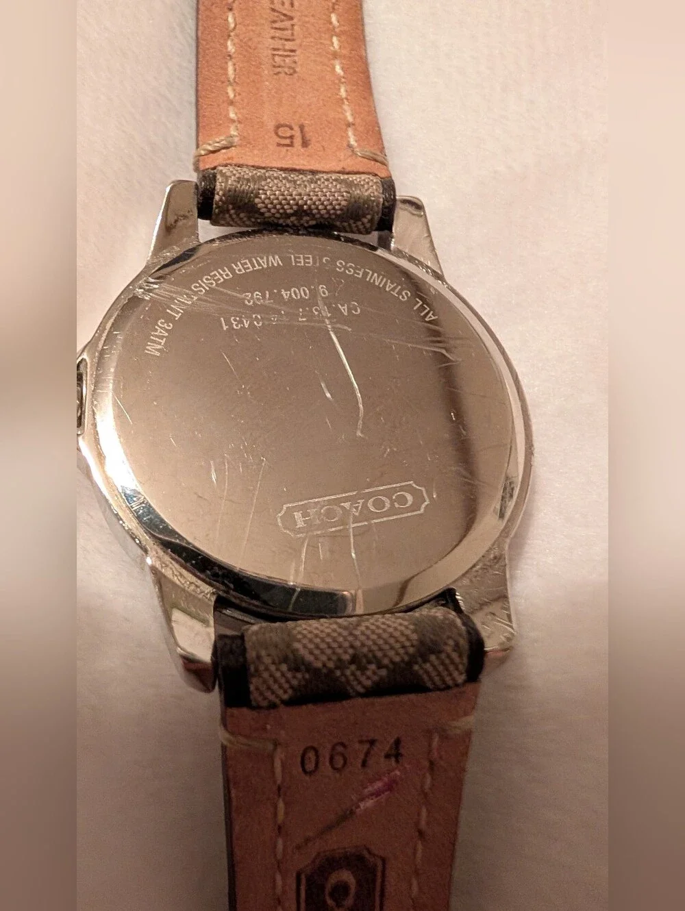 Coach Women's Classic Signature Sport Signature Fabric Strap Watch 14601507 GUC